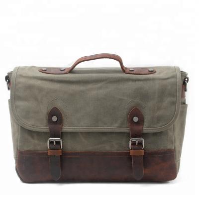 China With Handle Vintage Canvas Mens Briefcase Business Messenger Bag Crossbody Flap Handbag MC82063K for sale