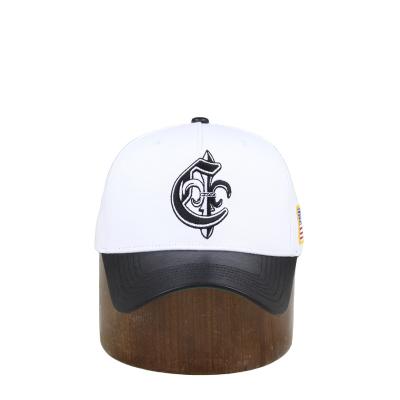 China COMMON fashion leather curved sun visor embroidery logo trucker hat for driving outdoor sport for sale