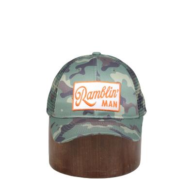 China Sporty Unusual Camouflage Hat is very distinctive, comfortable and breathable polyester mesh for sale