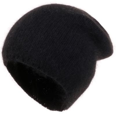 China UNISEX COMMON Winter Knitted Rabbit Wool Women Hat Angora Beanie for sale