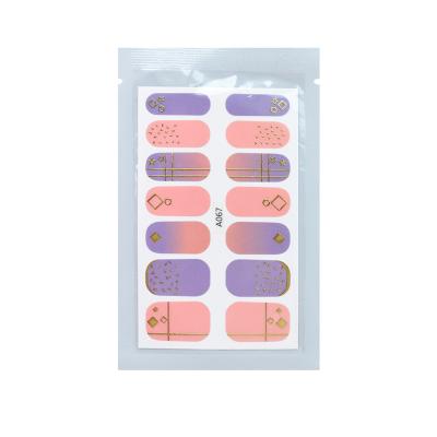 China Wholesale New Style Non-toxic Wholesale High Quality Custom Nail Wraps Classic Diy Stickers Manicure Decoration for sale