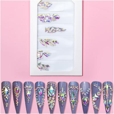 China Rhinestones Popular Nail Art Charm Accessories Press On Nails With Rhinestones For Women for sale