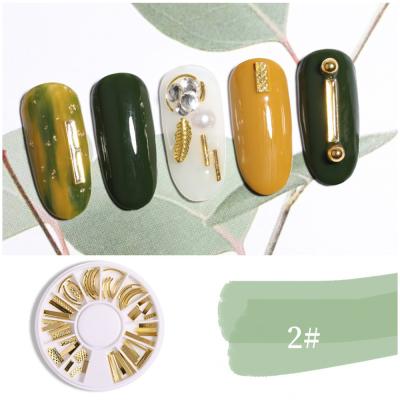 China Easy Apply Fashion New Product All-match Nail Art Jewelry Shell Piece 12 Grid Disc Set Rivet Nail Mixed Decoration for sale