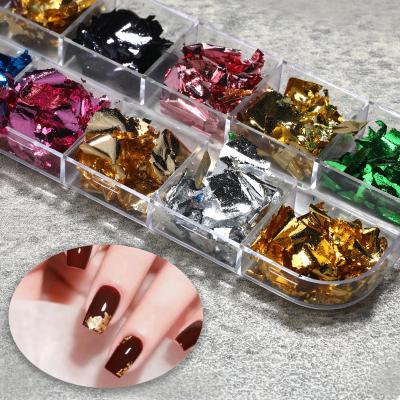 China New Shiny Gold Sliver Copper Foil Glitter Sparkles Craft Foil Snowflake Covers Bulk Aluminum Foil To Gild Nail Art Diy Decoration for sale