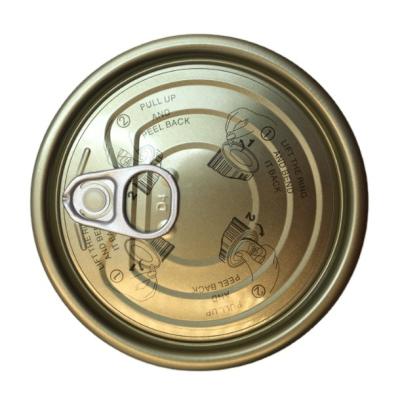 China Wholesale Gold Coating 307# Tinplate Food Grade Easy Open Lid For Food Box for sale