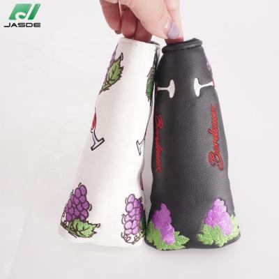 China PU Leather Embroidery Custom Logo Putter Golf Head Cover Headcover for sale