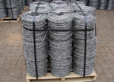 China PVC Coated Stainless Steel Barbed Wire , Razor Blade Barbed Wire Anti Corrosion for sale