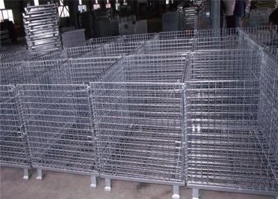 China Mild Steel Metal Pallet Cage , Collapsible Pallet Cages 20 Cm Folding Height for sale