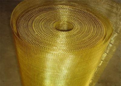 China Phosphor Bronze Decorative Brass Mesh  4 X 4 For Cabinet Screens / Filtration for sale