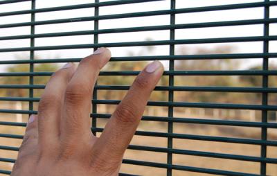 China Q235 Steel Wire Mesh Security Fencing Flat Panel PVC Coated ISO Certificated for sale