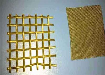 China Copper Wire Decorative Brass Mesh 30m / Roll Plain / Twill Weave Or Dutch Weave for sale