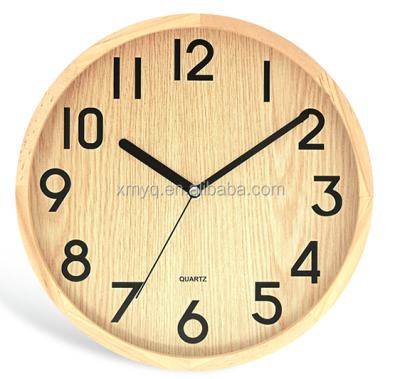 China 12 inch wall clock wooden designs of quality KOREAN high modern creative wall clock for sale