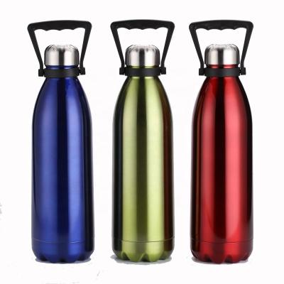 China 1.8L Cola Shape Sustainable Vacuum Thermos Double Wall Stainless Steel Water Bottles With Handle For Outdoor Sport for sale