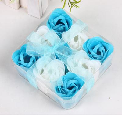 China Christmas Gift 2020 Hot Sale Wholesale Rose Flower Soap 9 Pcs Bath Rose Soap Flower for sale