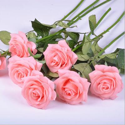 China Factory supply real touch roses durable and natural single stem artificial latex roses for sale