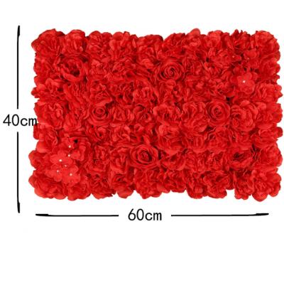 China Durable and natural decorative artificial rose flower wall wedding backdrop for sale