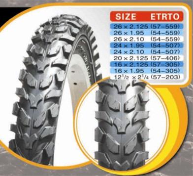 China High Quality Mountain Bikes Bicycle Tire 16x2.125 (57-305) for sale