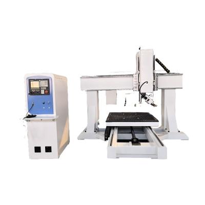 China Building Material Shop MT1224 5 Axis CNC Wood Foam 360 Degree Axis Rotary For 3D Model Making CNC Router Center for sale