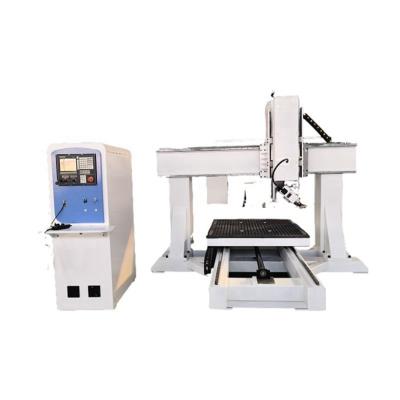 China Building Material Shops Exquisite CNC Router Metal Structure 4 Axis Wood Carving Machine for sale