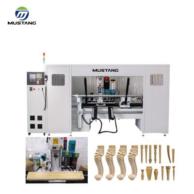 China Building Material Shops MT1220 4 Axis Auto Feeding ATC CNC Wood Lathe Auto CNC Wood Spinning Baseball Bat Making Machine for sale