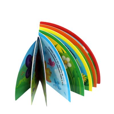 China Luxury Custom Logo Child Rainbow Diecut Shape BUlk Children's Books Colorful Book Kids English Thick Story Board Book Printing Service for sale