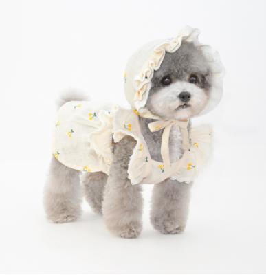 China 2021 Sustainable Cotton Pet Clothes Summer Dress Cute Dog Fashions Pet Clothes For Puppy Clothing for sale