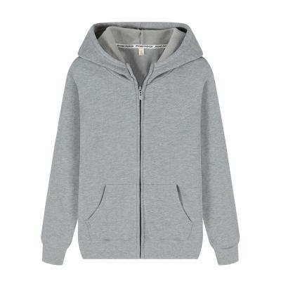 China 2021 new style men's casual plain Anti-wrinkle plain unisex boy's hoodiehigh face quality full zip up zipper hoodies for sale