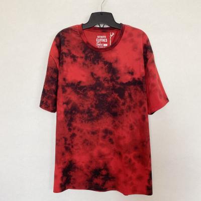 China Wholesale Oversized Men's Tie Dye T Shirts Tie Printing Anti Pilling T-shirt High Quality Custom Dye T-shirt for sale