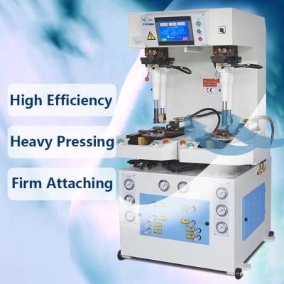 China Computerized Universal PLC Control Automatic Double Station Hydraulic Heavy-duty Walled Type Shoe Sole Attaching Machine Pressing Machine for sale