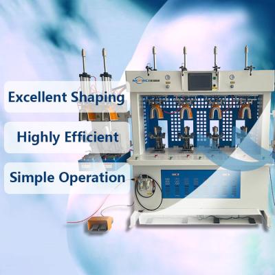 China Shoe Heel Molding Machine With Airbag PLC Four Cold And Four Heat Station Computerized Shoe Heel Molding Machine Back Part Shaping Machine With Gasbag For Shoe Making for sale