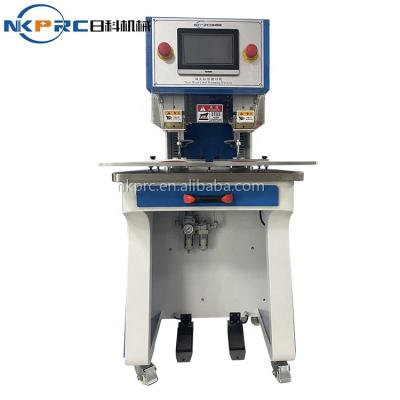 China Shoe NKPRC RK-862 Automatic Double Head Shoe Insole And Tongue Label Hot Stamping Machine for sale