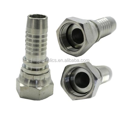 China Industry Excavator 22211 BSP Female Flat Seat Hydraulic Hose Fitting For Earth Engine for sale