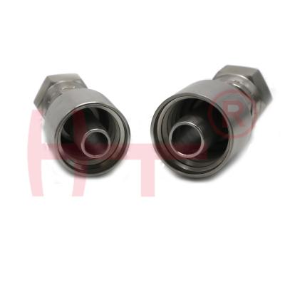 China Industry Excavator Hydraulic One Piece Straight And 4 Thread Spiral Hose Elbow Fitting for sale