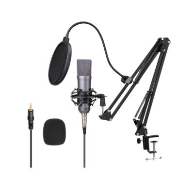 China Factory Direct Sale Headset Microphone Microphone Desktop Studio Recording Vocal Professional with Stand and Filter for PC Mics Microphone for sale