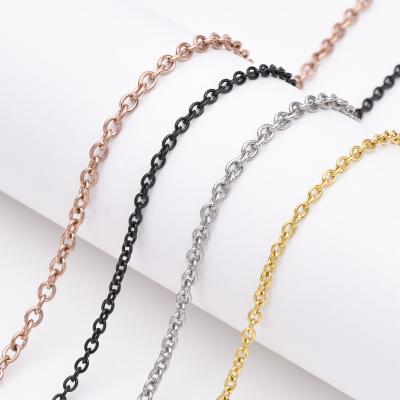 China Europe and America stainless steel fashion jewelry necklace circular titanium steel o-shaped chain classic for men and women for sale