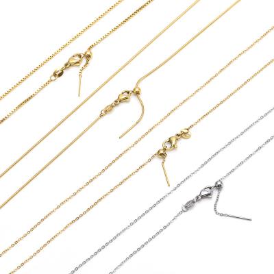 China European and American necklace accessories of Europe and America 18K gold-plated universal adjustable chain accessory fashion snake for sale