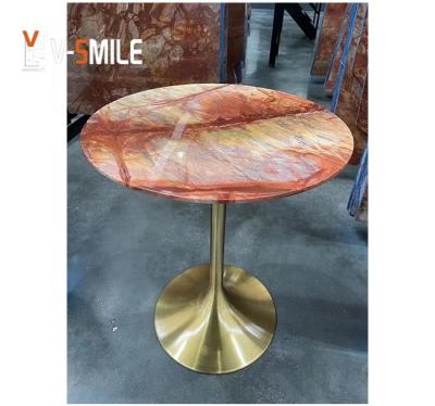 China Modern Bright Red Marble Flooring Tiles Coral Red Natural Slabs , Italian Red Ruby Onyx Stone Slab Marble Top for sale