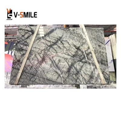 China New Design Modern Natural Gray Marble Slabs For Floor And Wall Decoration for sale