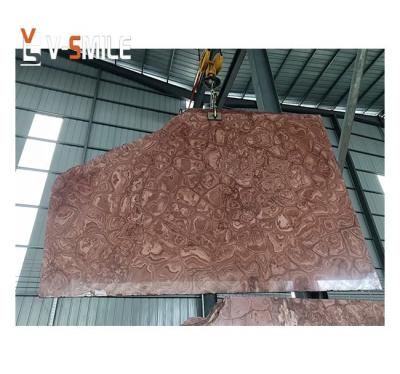 China Modern Rosso Sicilia Polished Slabs Asiago Red Marble for sale