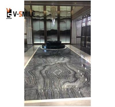 China Modern Natural Antique Wood Grain Tree Stone Slab Tile Black Marble Marbles For Home Dining Table Sets Marble for sale