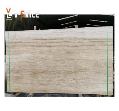 China Large Modern Italian Design Rectangle Stone Table Tops Travertine Kitchen Countertops Island Bar Beige Marble Countertops for sale