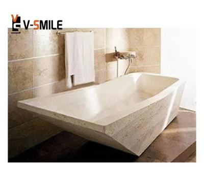 China Modern Natural Marble Freestanding Oval Bathtub Stone Hotel Decor Marble Bathroom Tub Handcrafted Carving Price for sale