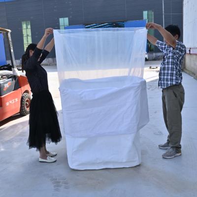 China Custom Size Breathable PP White 1000Kg 1T 2 Ton Big Jumbo Bag for sale