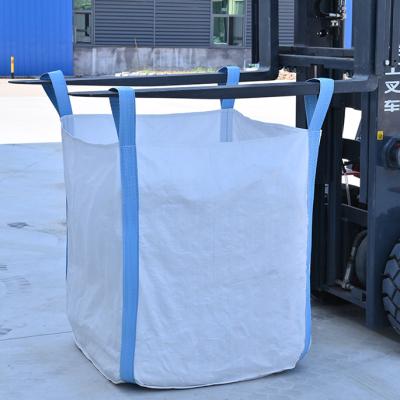 China Breathable Industrial Use 1000Kg/1 Ton Flat Bottom Sand Jumbo Bags for sale