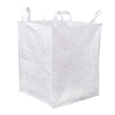 China Bulk breathable fibc flat bottom pp bag factory container white jumbo bag made in china for sale