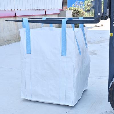 China Wide Open Flat Bottom PP Woven Breathable 1 Ton Jumbo Bulk Fibc Bag for sale