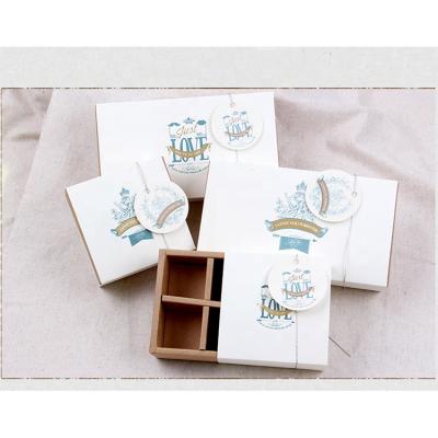 China Small Recyclable Hot Bulk Craft Kraft Paper Chocolate Box With Dividers for sale