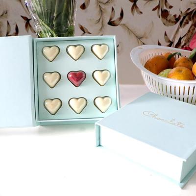 China Recyclable Chocolate Packaging Truffles Gift Window Box With Paper Divider for sale