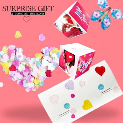 China New Hot Selling Recyclable DIY Birthday Christmas Valentine Gifts Surprise Bounce Envelope Creative Gift Box for sale