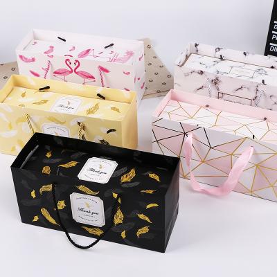 China New Recycled Materials Color Bronzing Gold Food Packaging Baking Wrapping Paper Gift Bag for sale